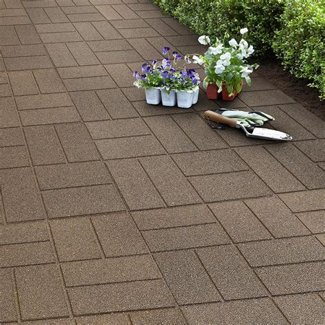 outdoor rubber tiles home depot